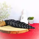 Porte-Encens en Forme de Feuille en Pierre de Savon Noire
