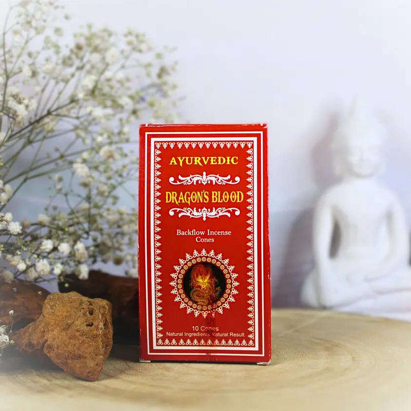 Ayurvedic Backflow Incense Cones  Dragon's Blood 