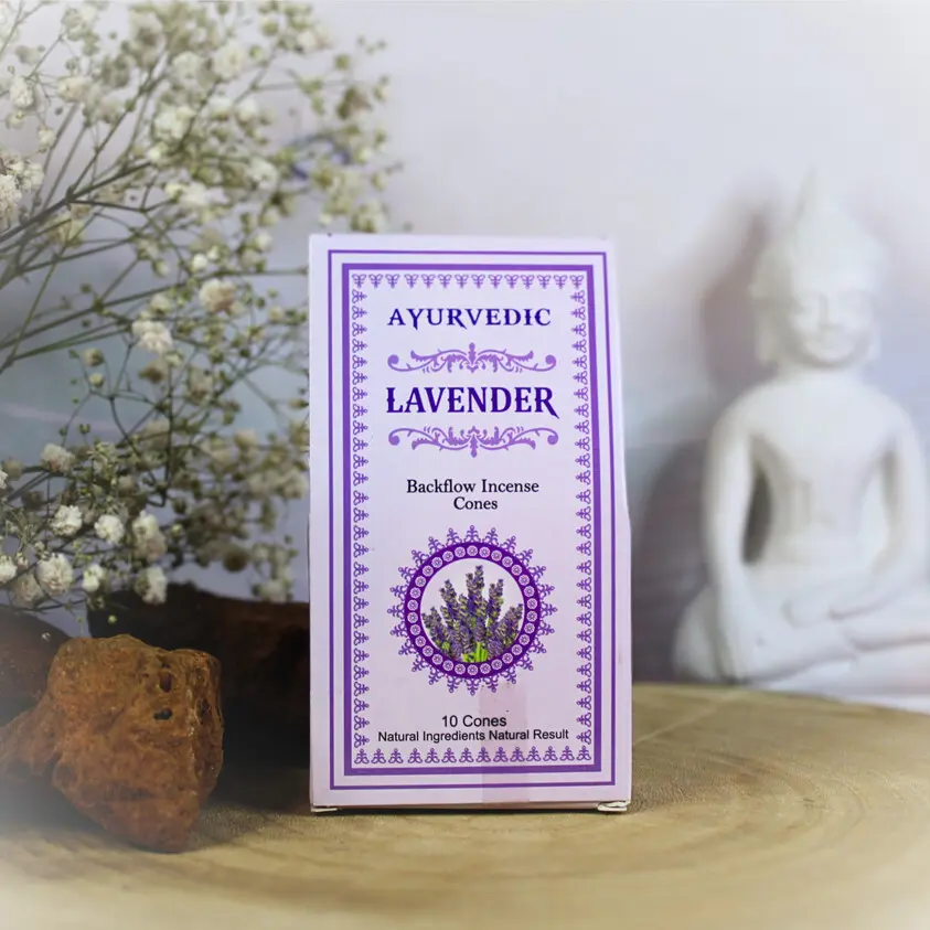 [PI-0058] Cônes d'Encens Ayurvédiques à Reflux - Lavande