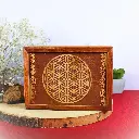 Caixa de tarot esculpida, flor da vida
