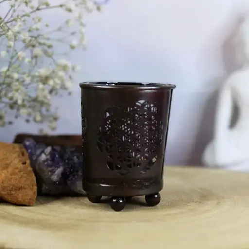 [PI-0029] Iron Candle Holder - Flower of Life