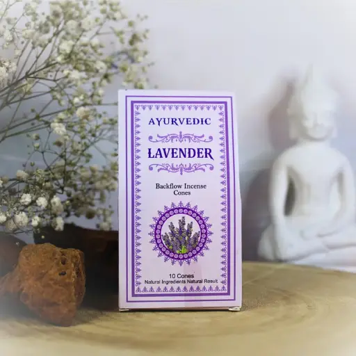 [PI-0058] Ayurvedic Backflow Incense Cones - Lavender