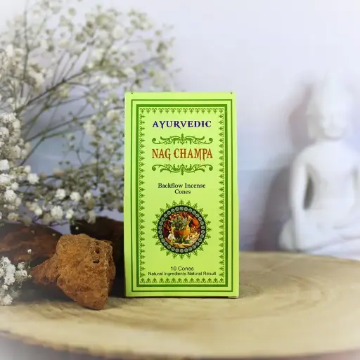 [PI-0056] Ayurvedic Backflow Incense Cones - Nag Champa