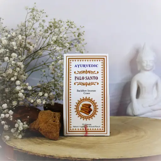 [PI-0059] Ayurvedic Backflow Incense Cones - Palo Santo
