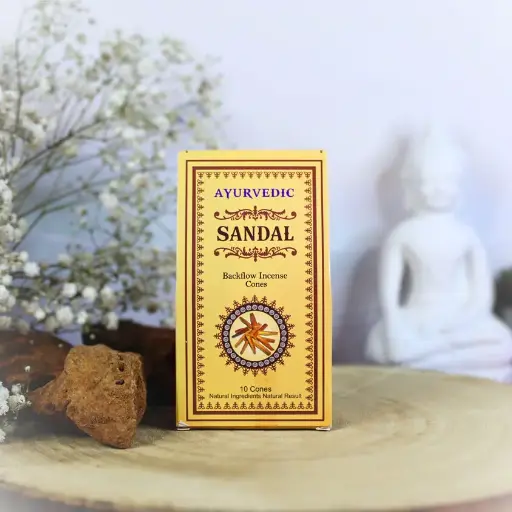 [PI-0054] Ayurvedic Backflow Incense Cones - Sandalwood