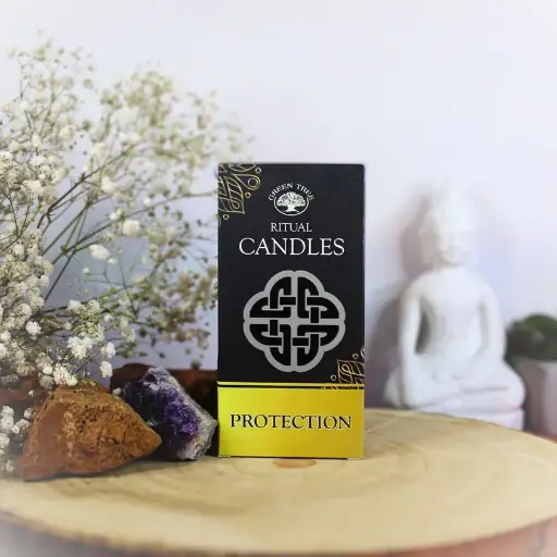 [EI-0012]  Bougies de Protection Rituelle – 10 pièces